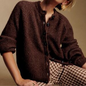 Sezane Othello Cardigan Mocha - Size L